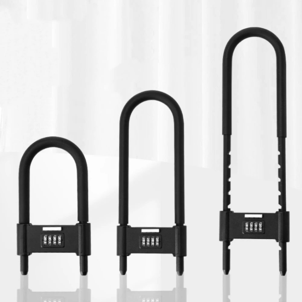 22cm Password Padlock Glass Door Waterproof U Lock Extended Secure Anti-theft Door Lock Bicycle Motorcycle Cycling Accessories