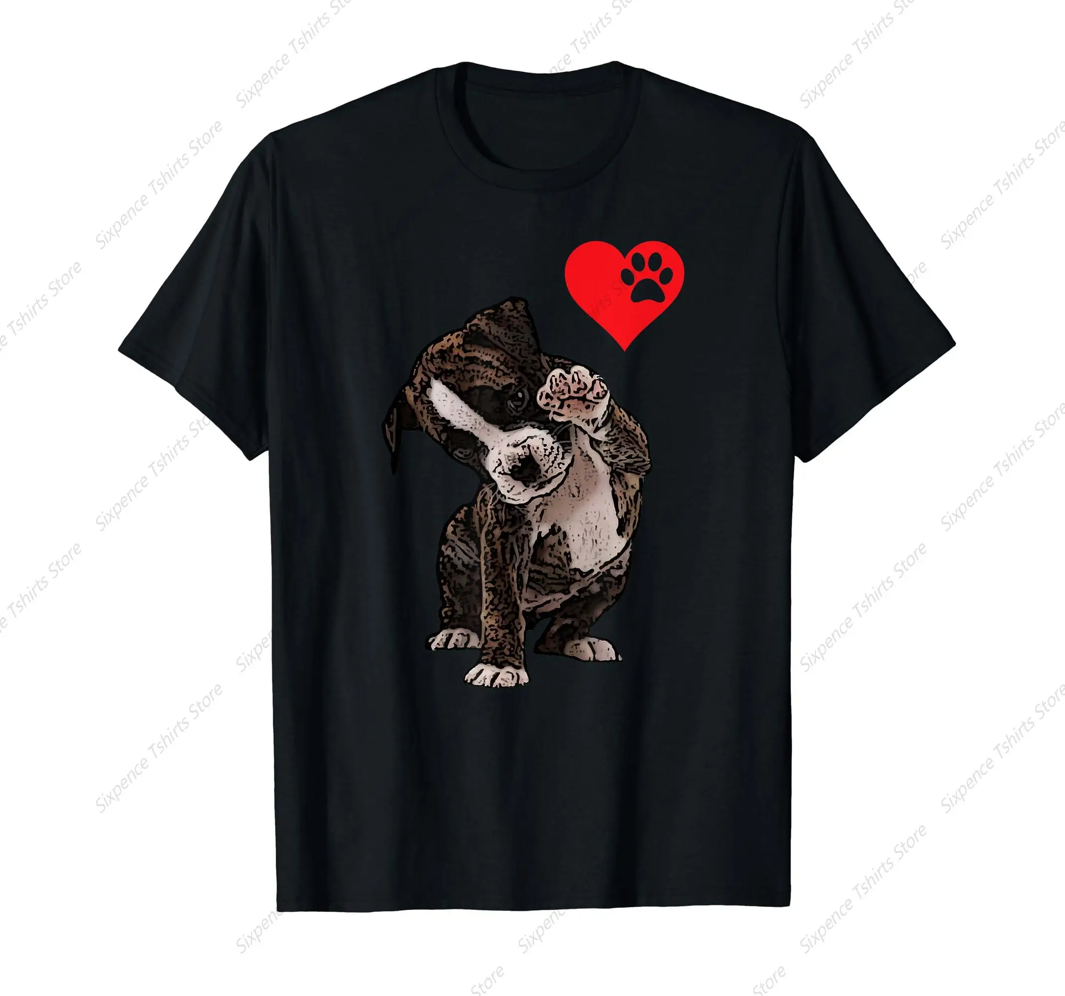 

Мужская футболка с надписью «Hi Five Heart Bulldog Pup I Love», мягкая удобная простая и практичная рубашка для любителей собак, бульдогов, Мопсов