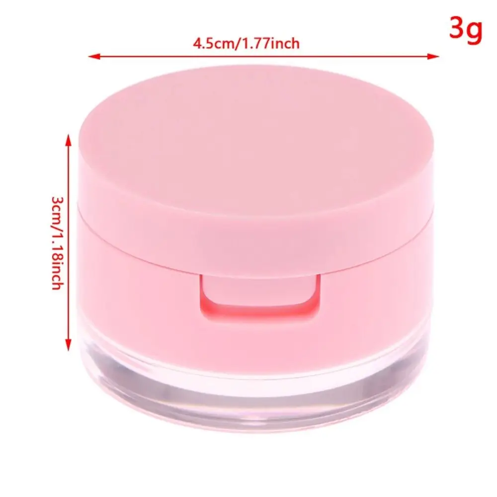 2Pcs 3g/5g Portable Powder Box Empty Loose Powder Container With Sieve Mirror Cosmetic Sifter Loose Jar Travel Makeup Container