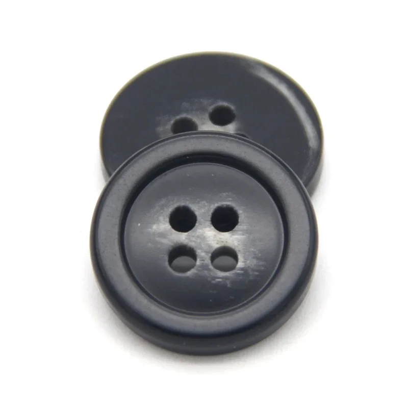 28mm Black Large Resin Imitation Horn Pattern Coat Buttons For Clothes Men Suit Jacket Decorative Sewing Accessories Wholesale