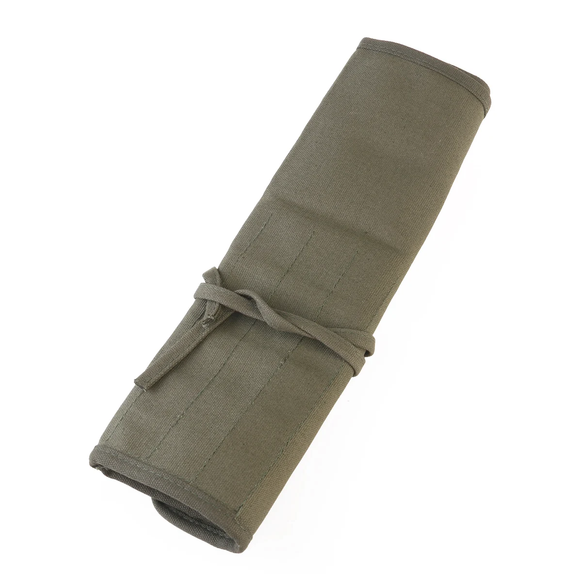 

Green Canvas Roll-Up Bag 42X32.5Cm Art Brush Painting Brush Bag Storage With Pouches Durable Carry Case For Painting