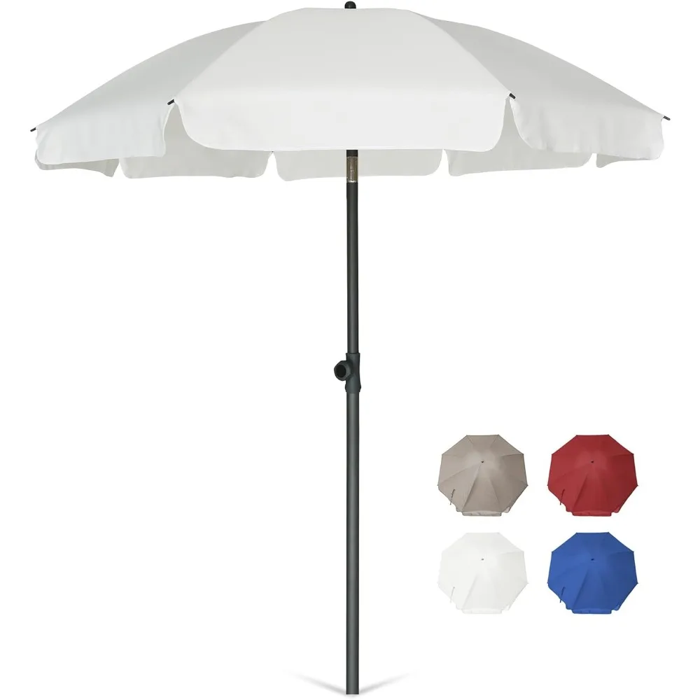 

AMMSUN Patio Umbrella Market Table Umbrella 6.5 Ft Tilt Steel Pole UPF50+ Protection, Great for Outdoor Garden Backyard