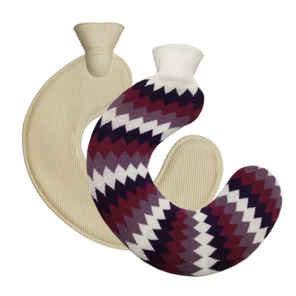 

Leak-proof U-shaped Hot Water Bag Thickened With Knitted Cover Neck Shoulder Warmer Water-injectable Hand Warmer Dormitory