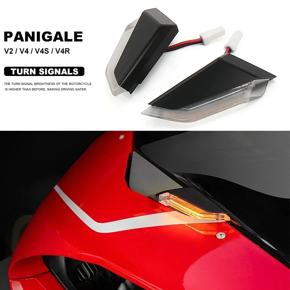 

New Motorcycle Accessories Front Mirrors Turn Signal Light Indicator Light LED For Ducati PANIGALE V2 Panigale V4 V4S V4R