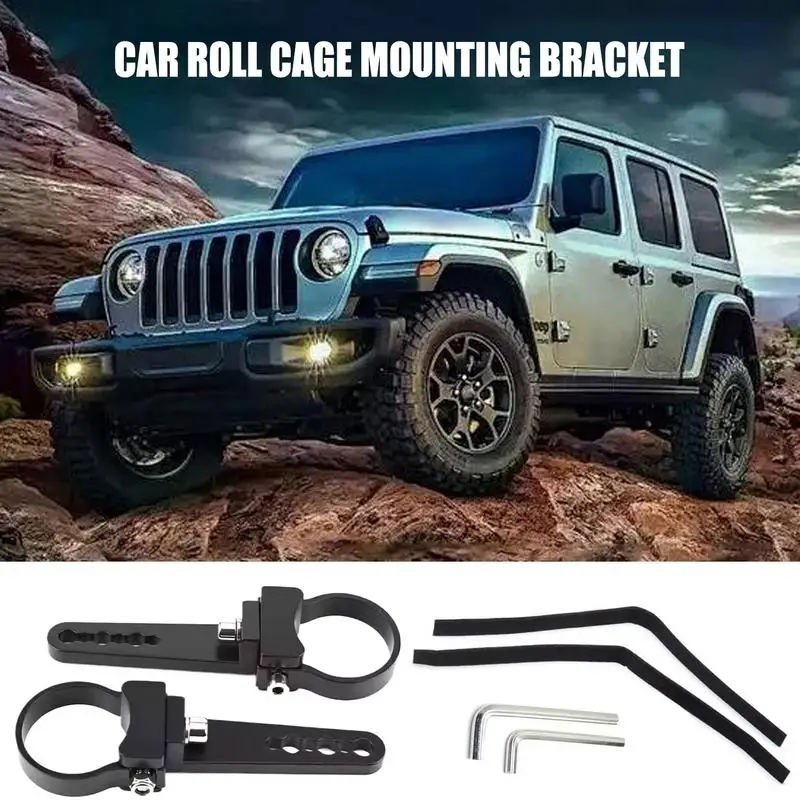 Mounting Brackets For LED Lights LED Light Mounting Bracket 2 Pieces Roll Cage Holder Adjustable Tube Clamp Heavy Duty Car