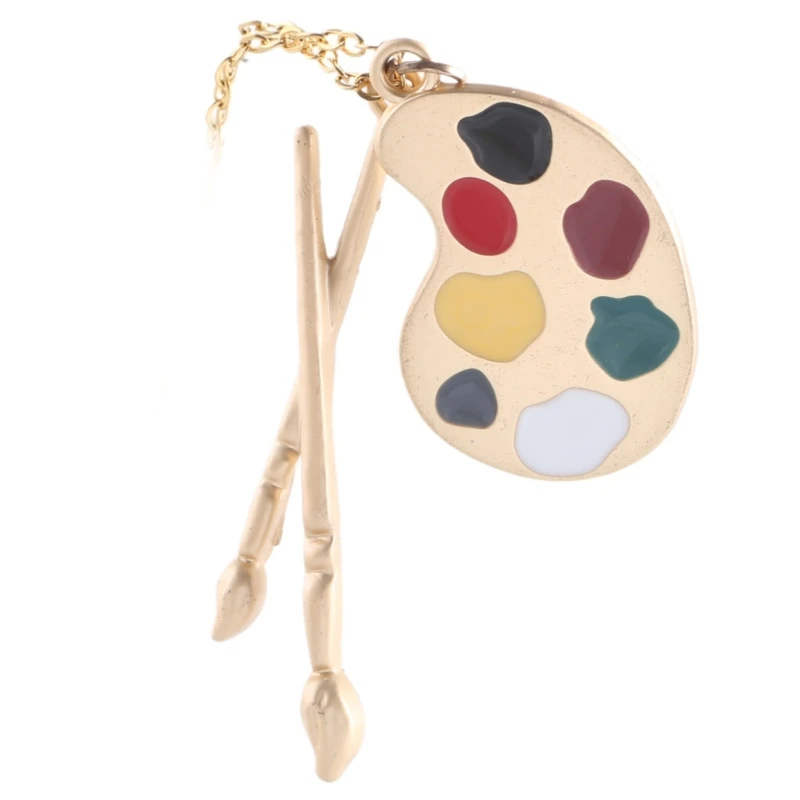 Versatile Artist Necklace Featuring Palettes and Brush for Daily Inspiration C1FC