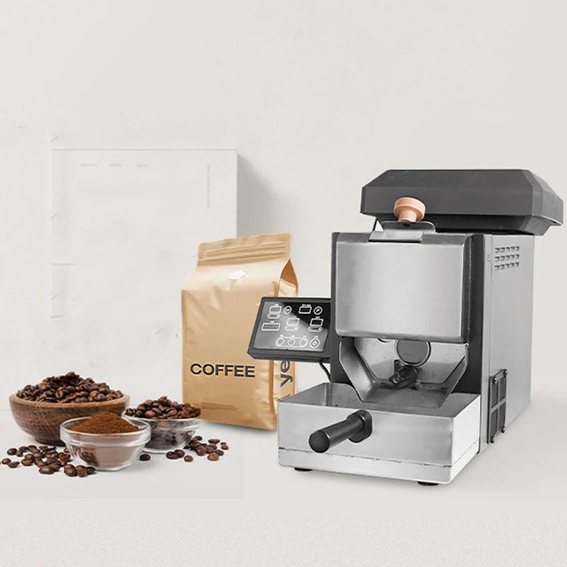 Pemanggang Biji Kopi 150-300G Pemanggang Rumah Tangga Mode Ganda Cerdas Pemanggang Biji Kopi Mini Kotak Koleksi Sekam Bawaan