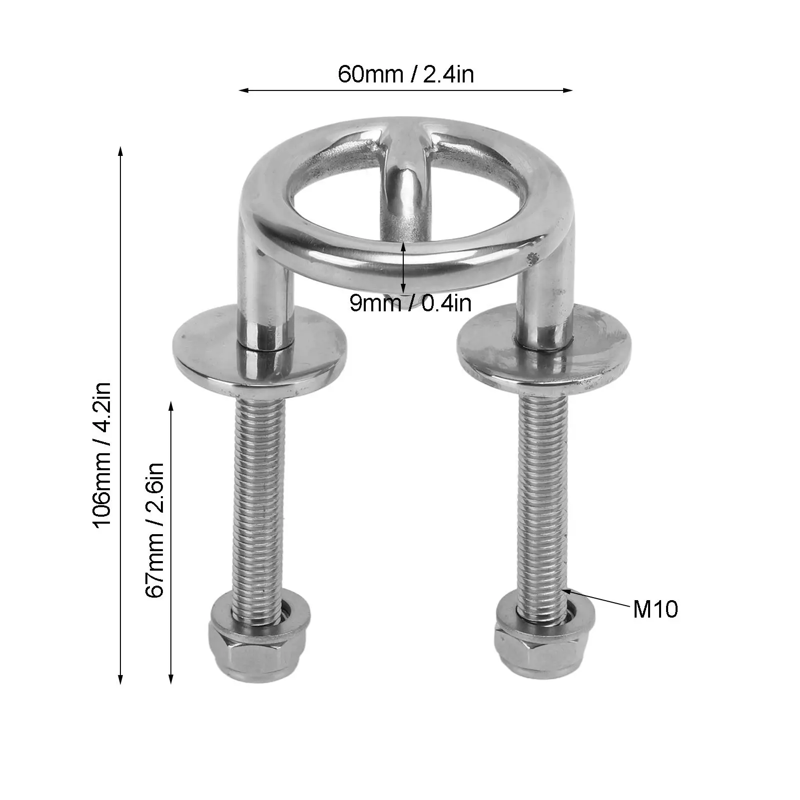 for marine Tow Eye Hook Simple Operation Boat Eye Hook for knee Boards for inboard Ski Boats for outdoor