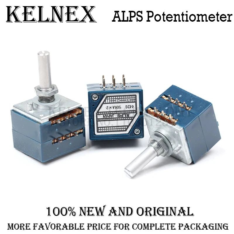 Original Japan ALPS Potentiometer RK27 5KA 10KA 20KA 50KA 100KA 250KA 500KA Volume Adjustment Knob Circular Handle 25mm 6-Pin image 2
