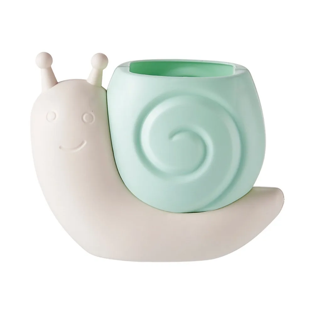 

Interesting Snail Pen Holder Student Multi-functional Pencil Storage Box Makeup Brush Plastic Stationery Organizer Home Office
