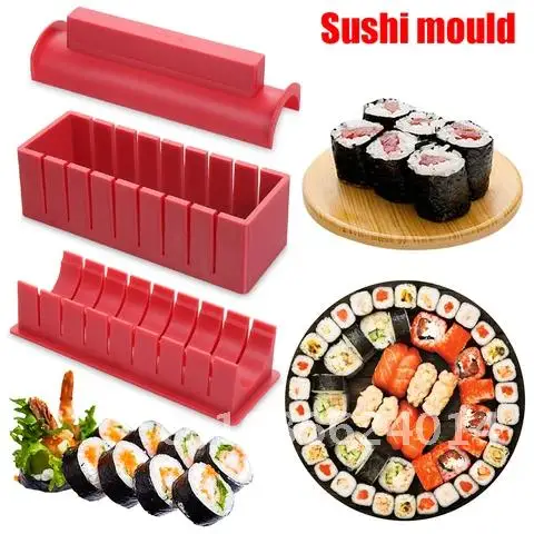 

Sushi Making Mould 3/10pcs Equipment Kit Japanese Rice Ball Fork Spatula Cake Roll Mold