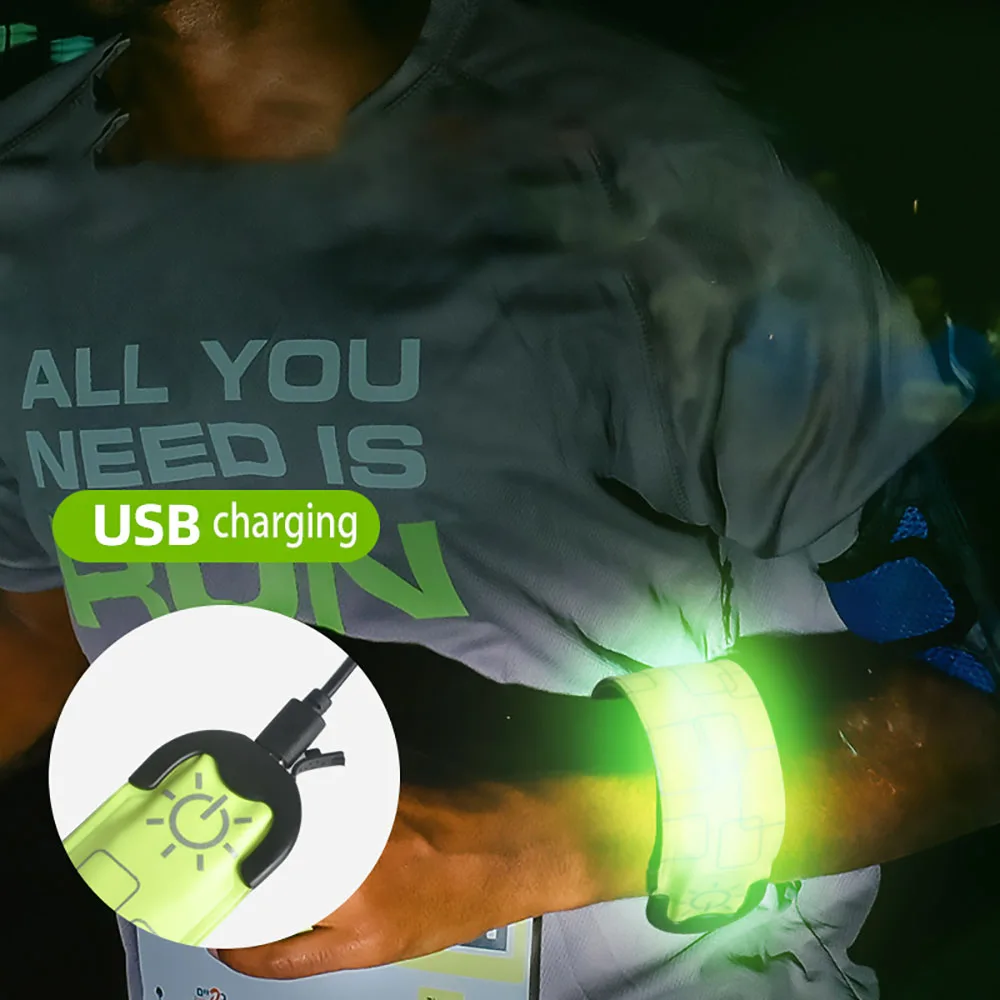 LED Glow In Dark Curly Bracelet Bendable Electric Fluorescent Rod Light Stick Outdoor Sports Game Toy USB Charging