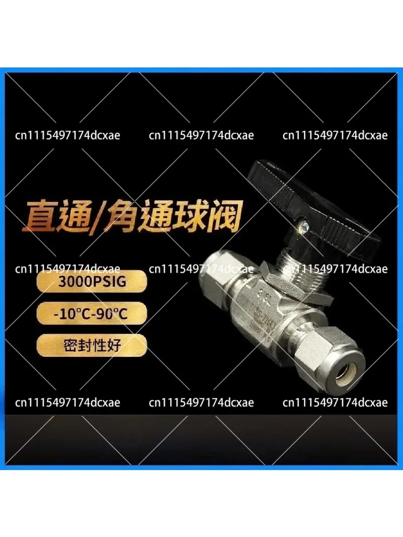 2-Way 316L Stainless Steel Tube Ball Valve with Ferrule Fitting Globe Switch