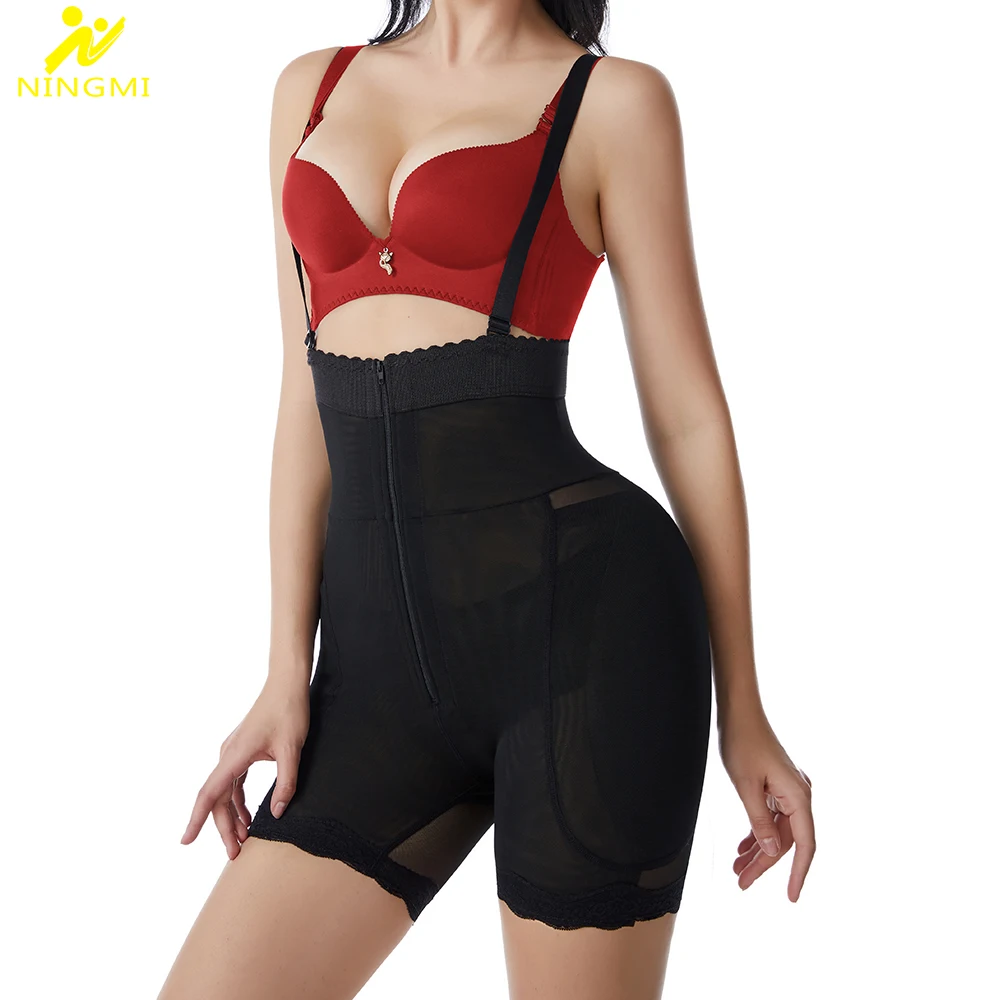 

NINGMI Shapewear Butt Lifter Bodysuit Women Tummy Control Waist Trainer Body Shaper Hip Enhancer Bodysuit