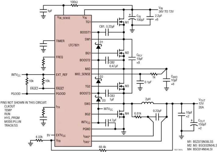 LTC7821EUH LTC7821IUH LTC7821 - Hybrid Step-Down Synchronous Controller