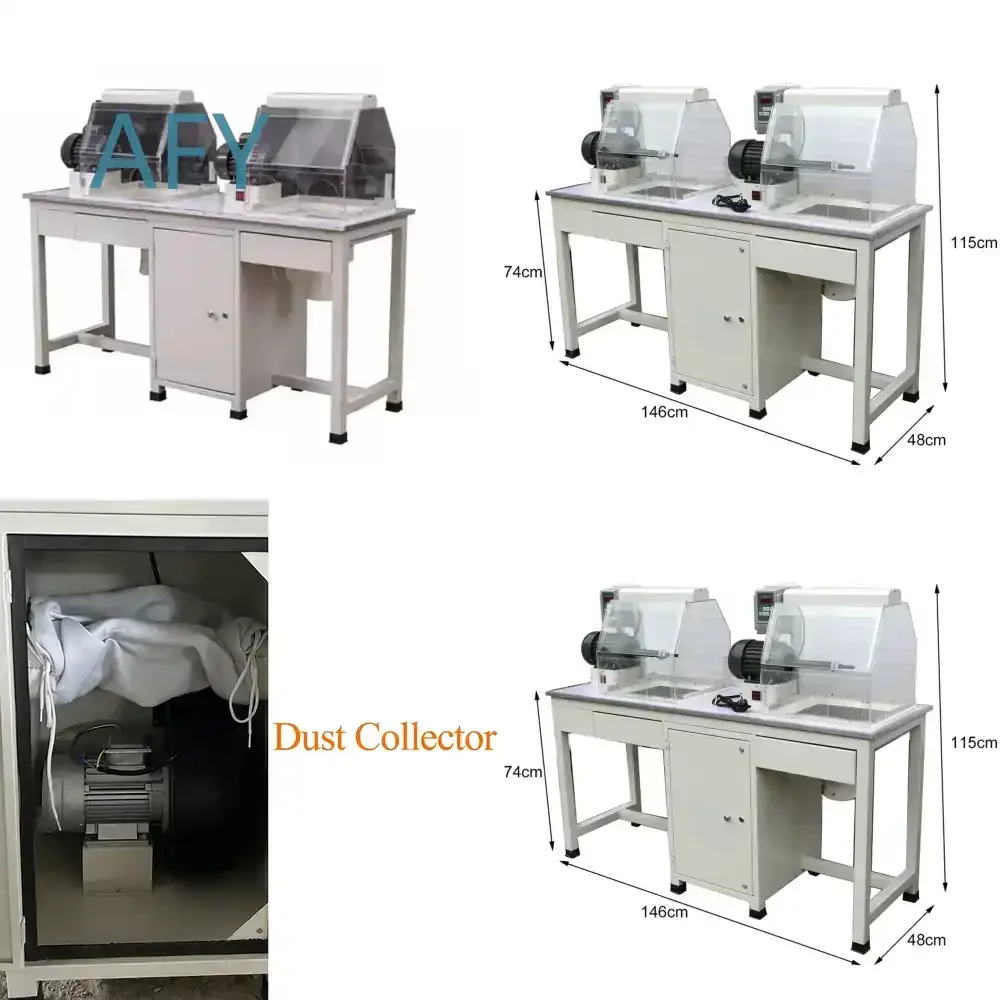 NEW Arrivals Speed Control Jewelry Tool Equipment Buff Polishing Machine for Gold Silver Jewellery Polishing Vacuum Polisher