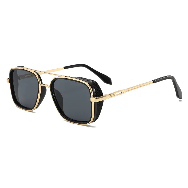 Neue Vintage Quadratische Sonnenbrille für Damen und Herren Metallrahmen Rechteckige Sonnenbrillen Ovale Brillen für Männer und Frauen