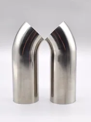 Long 100mm 19/25/38/ 51/57/63/76mm Health Level 304 Stainless Steel Welded 45 Degree Elbow Polished Extended Straight Edge