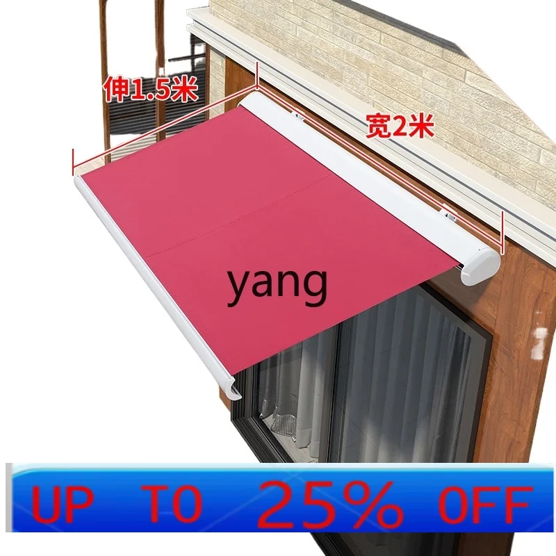 

LMM Retractable Canopy Outdoor Sunshade Awning Courtyard Balcony Electric Retractable