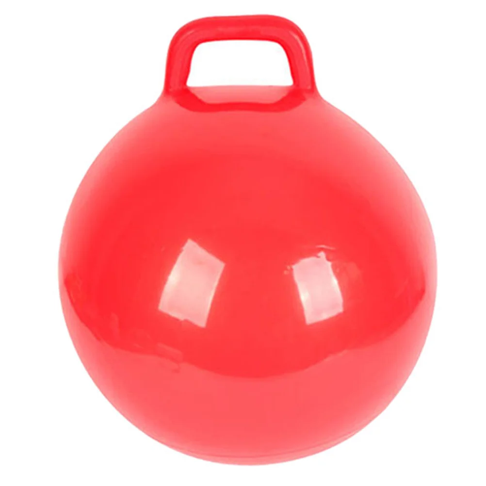 Opblaasbare Hop Ball 44Cm Rode PVC Rubberen Handgreep voor Kinderen Binnen Buiten Bounce Springen Oefening Coördinatie