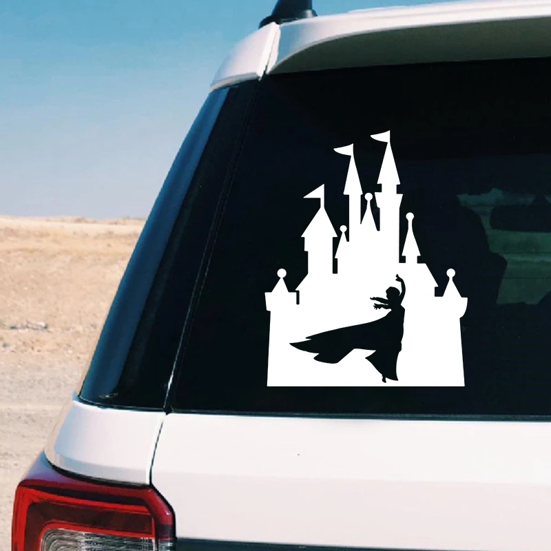 Frozen Elsa and Anna Princess Castle Vinyl Sticker Laptop Decals Decoration Olaf Cartoon Decal For Car Window, Mug, Water Bottle