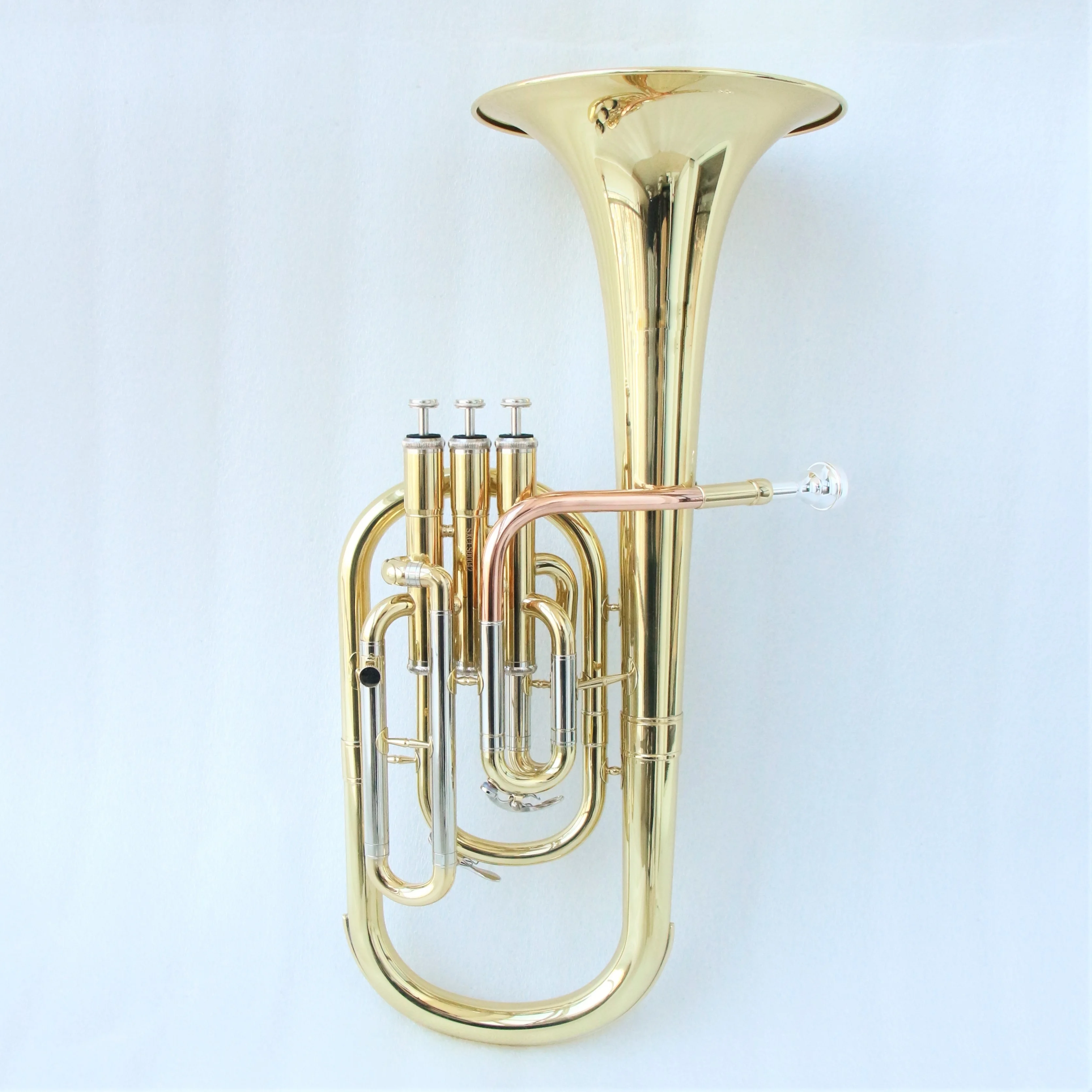 

High Quality Alto Horn Brass Famous Brand Style Tenor Horn Eb Gold Lacquered Eb Tenor Horn