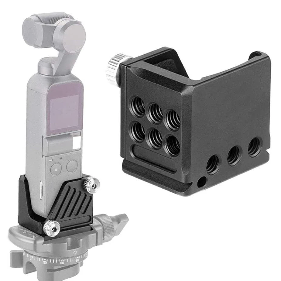 M07K-For DJI Osmo Pocket Tripod Mount Adapter Cage Base With 1/4 Mount And Arca Swiss Quick Release System