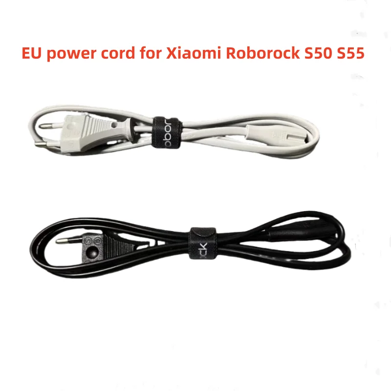 Original New EU power cord for Xiaomi Roborock S50 S55 Robot Vacuum Cleaner power cable line EU 2-pin AC plug to Figure 8