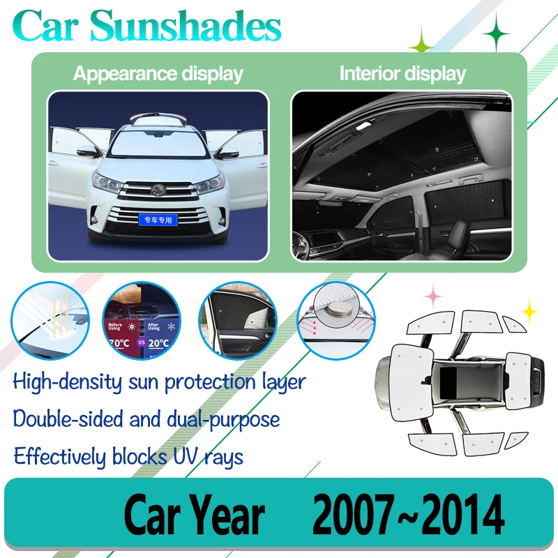 

For Ford Edge U387 MK1 2007~2014 Car Full Cover Sunshades Windshield Sun Blinds Sun Protection Window Sun Visors Car Accessories