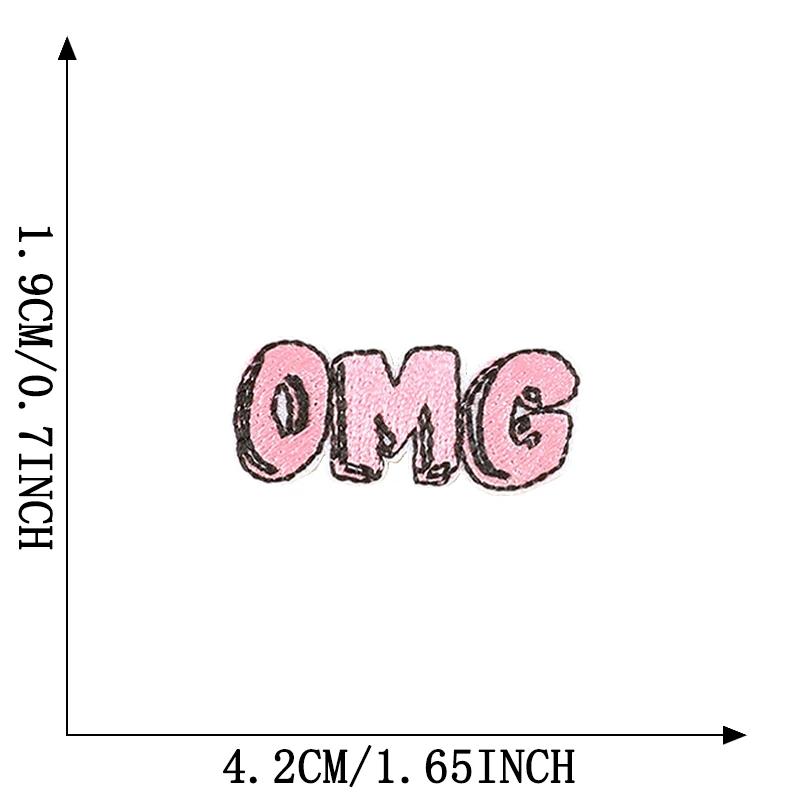 Brief niedlichen kleinen Eisen auf Patches für Kleidung gestickte Aufkleber Naszywka DIY Thermo kleber Kinder Baby Stoff Nähen Parches – Detail 2