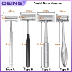 1Pc Dental Bone Hammer Double-headed Nylon Stainless Steel Handle Teeth Bone Extraction Implant Tool Mallet Dentist Instrument