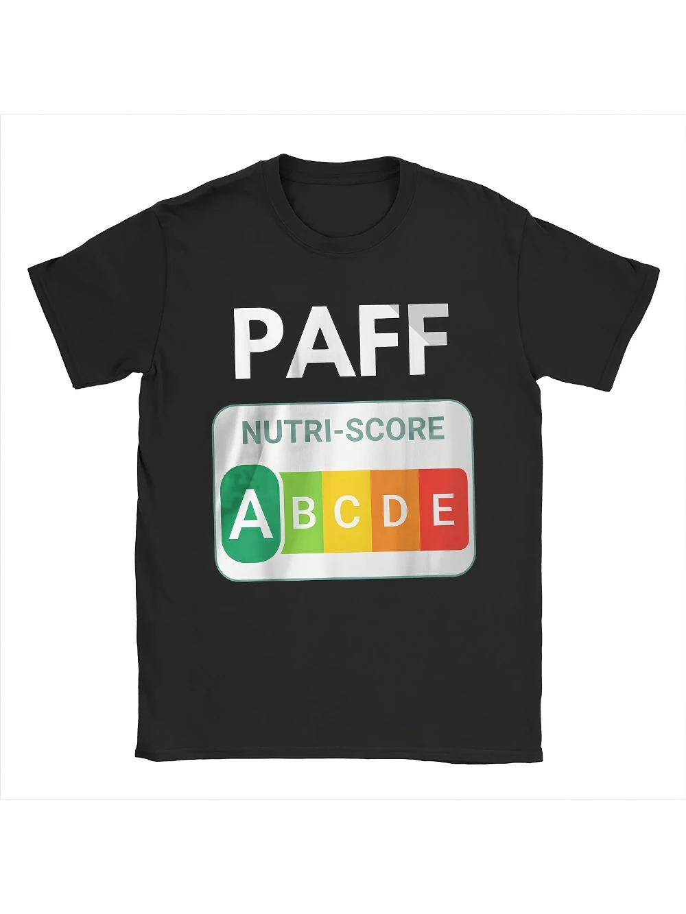 Men's humorous graphic T-shirt with PAFF Nutriscore. Pure cotton summer streetwear shirt/T-shirt  oversized t shirt