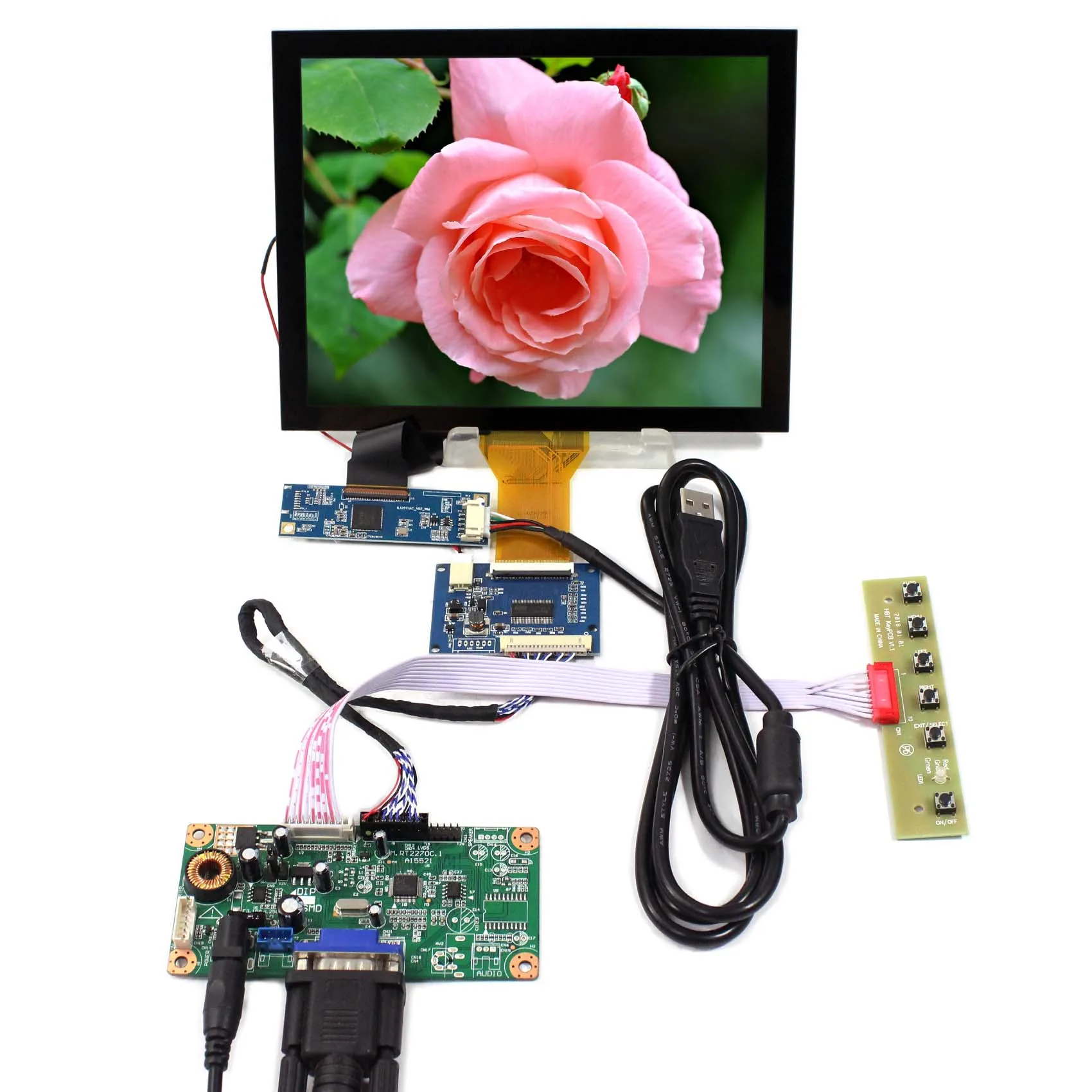 Lcd Monitor Display Tft Display Capacitance Ej080Na-05A 8Inch 800X600 Tft Lcd Module Panel With Driver Board Kits