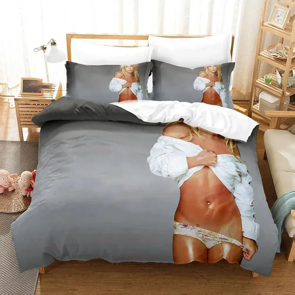 3D Printed Britney Spears Bedding Set Bedroom Soft Modern Bedspreads Comefortable Kids Duvet Cover Quilt Cover And Pillowcase