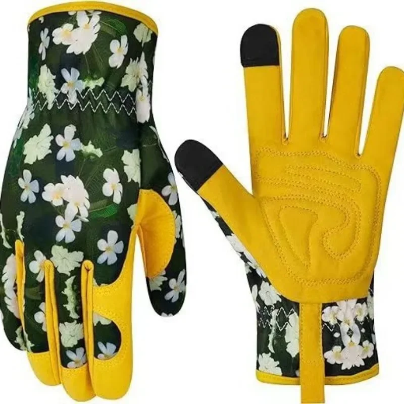 

1 Pair Gardening Gloves Thorn Resistant Garden Rose Pruning Yard Work Gloves Touch Screen Breathable Work Safety