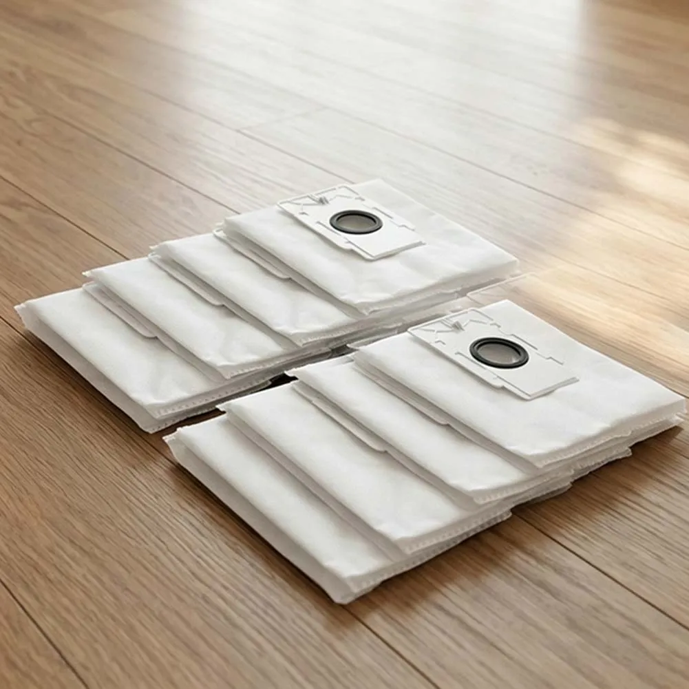 White Cloth Dust Bags for PVCRDC 5002 WIFI Vacuum Cleaner 8 Pack Sealed Buckle Closure Fine Particle Filtration