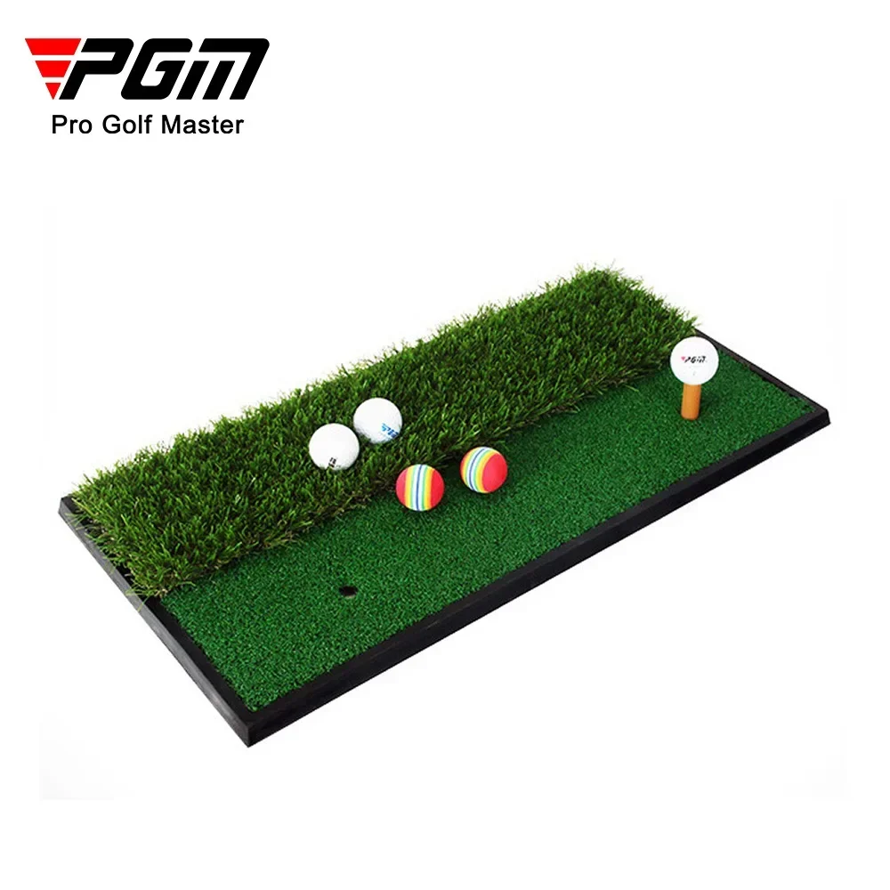 PGM Golf Double Grass Percussion Mat, Swing Mat, Indoor Practice Mat, Golf Percussion Mat Golf Mat