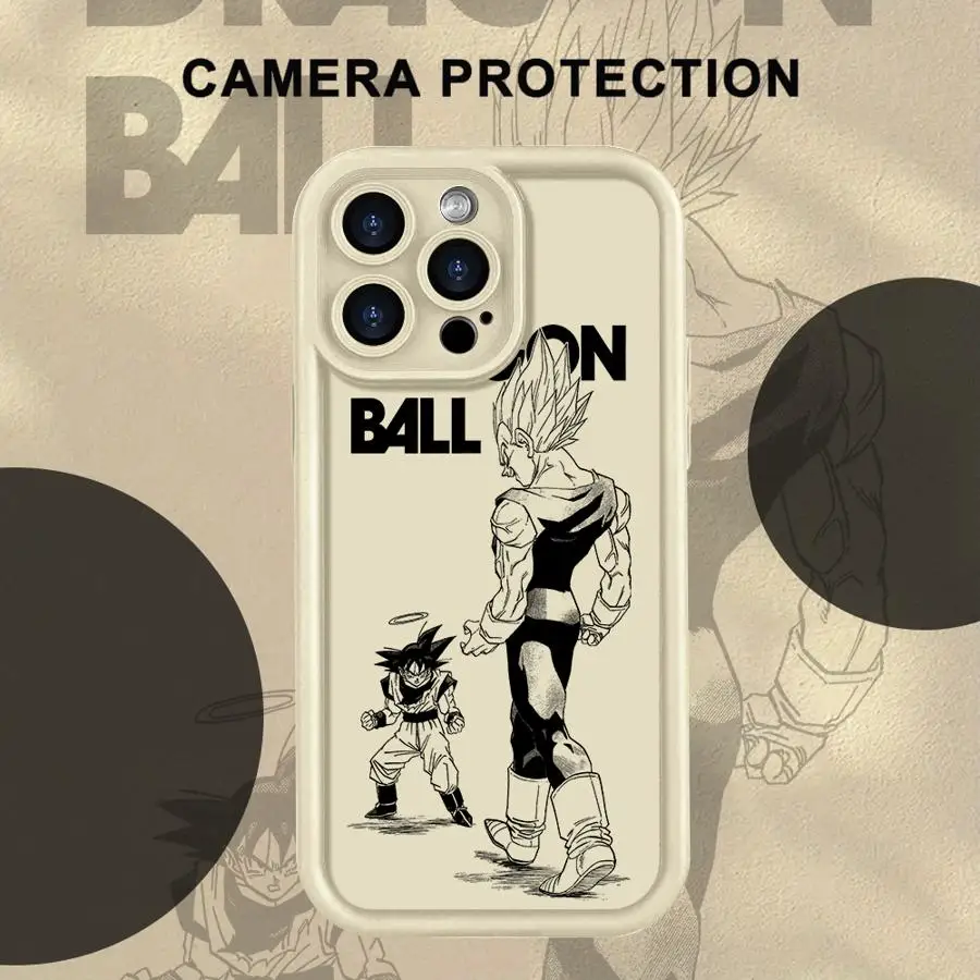 Coque souple pour iPhone 13 12 11 Pro Max 16e XR 15 16 14 Plus XS Max 17 Air Dragon Ball Saiyan Gohan