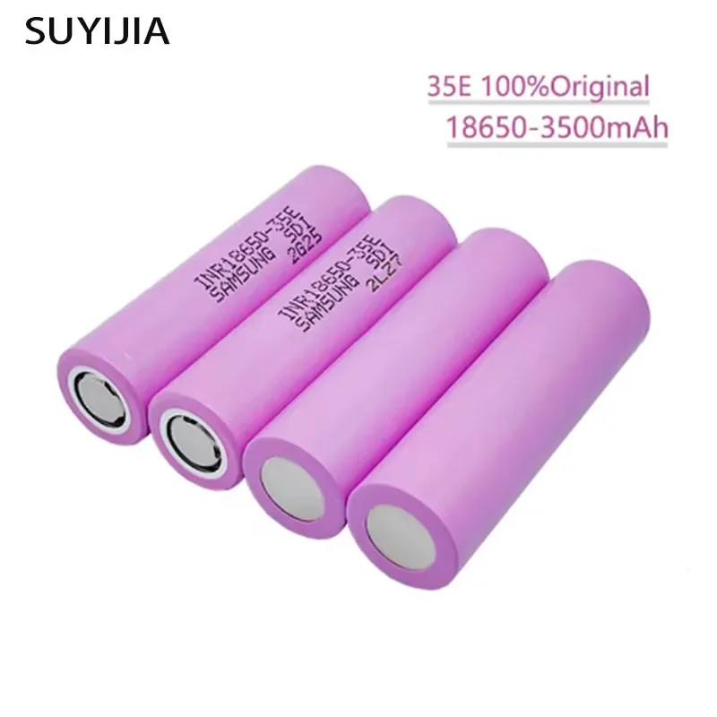 

18650 Battery 100% Pack INR18650-35E 3500mAh 3.7V 20A Rechargeable 18650 Li-ion Battery for Toys Power Tools Flashlight