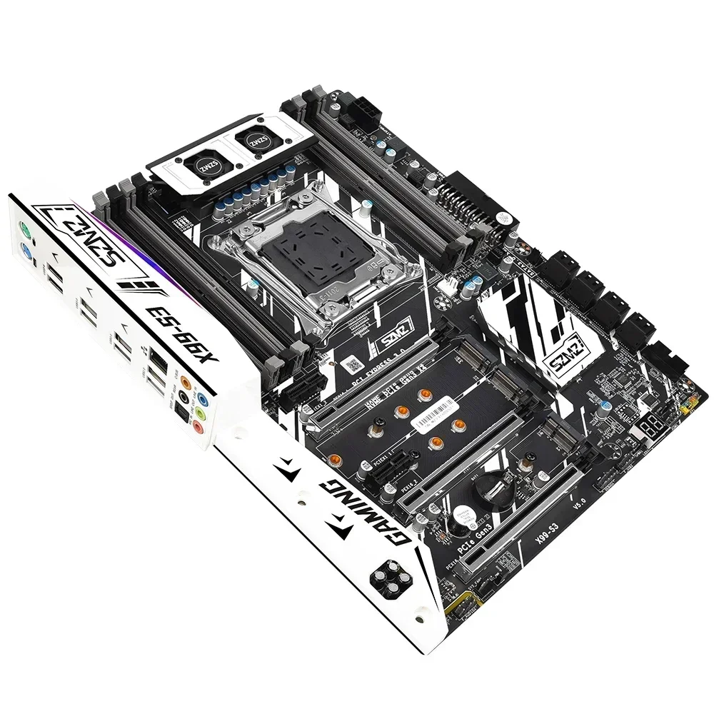 SZMZ X99 S3 Płyta główna LGA 2011-3 Obsługa procesora Xeon Kit XEON E5 DDR4 ECC REG Pamięć NVMe M.2 USB3.0 Placa Mae X99 Chipset