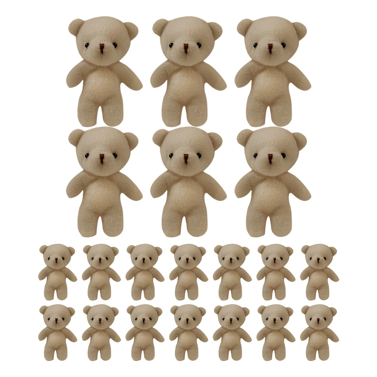 

24Pcs Adorable Mini Bear Keychain Pendants Wear-Resistant Compact Cute Design for Keychain Pendant Decor Handbag Car Home Use