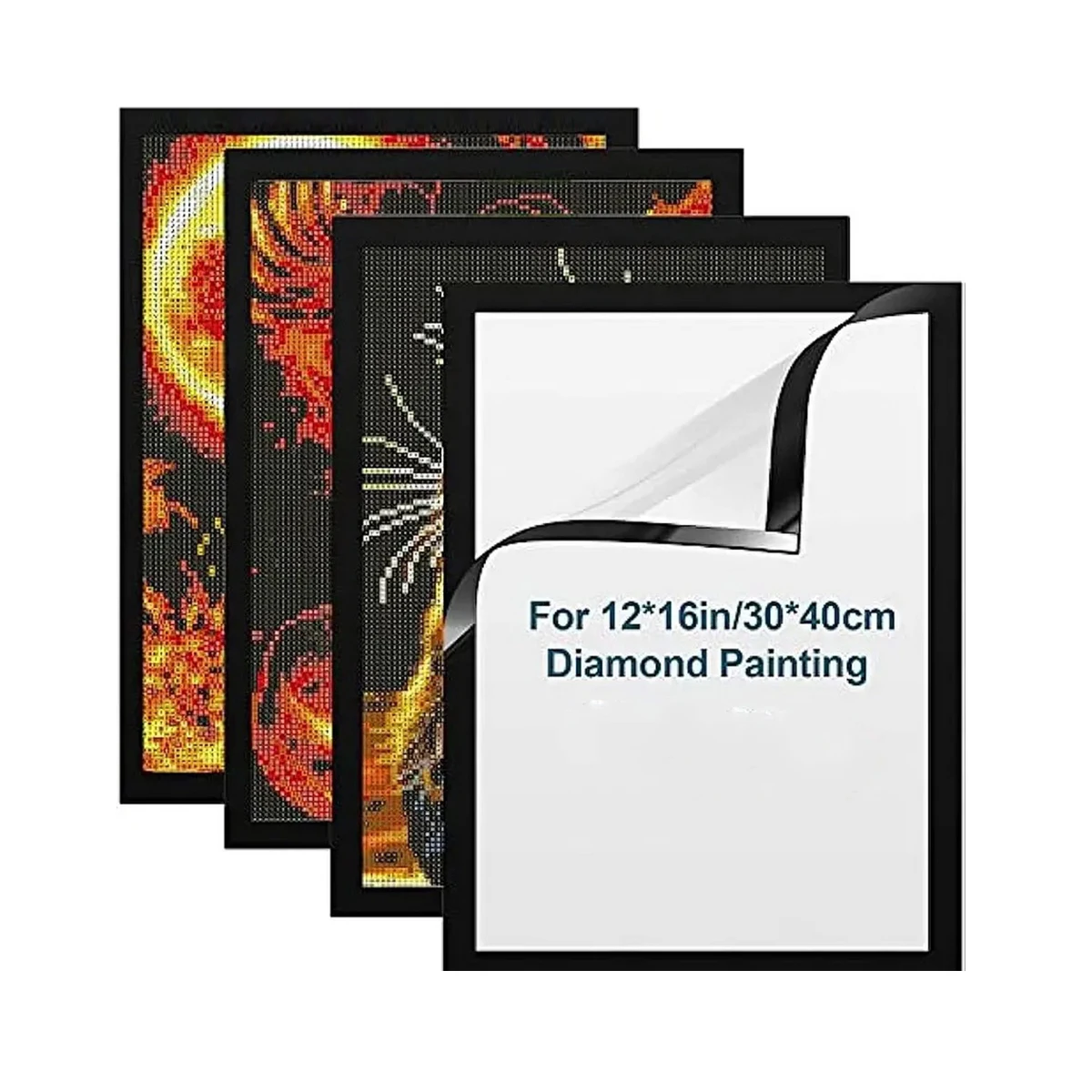 Cadre Décoratif PVC Lot De 2 Cadres Magnétiques 30x30cm Pour
