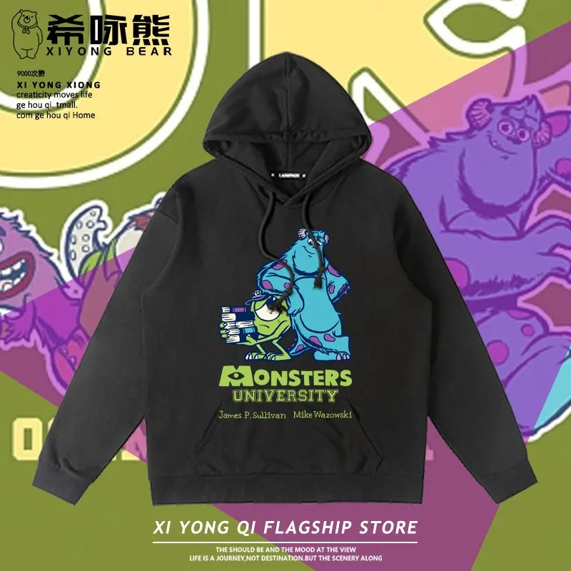 

Disney Monsters University Hoodie Boy Big Eyes Blue Fur Monster Anime Peripheral Coat Children Clothes Cotton