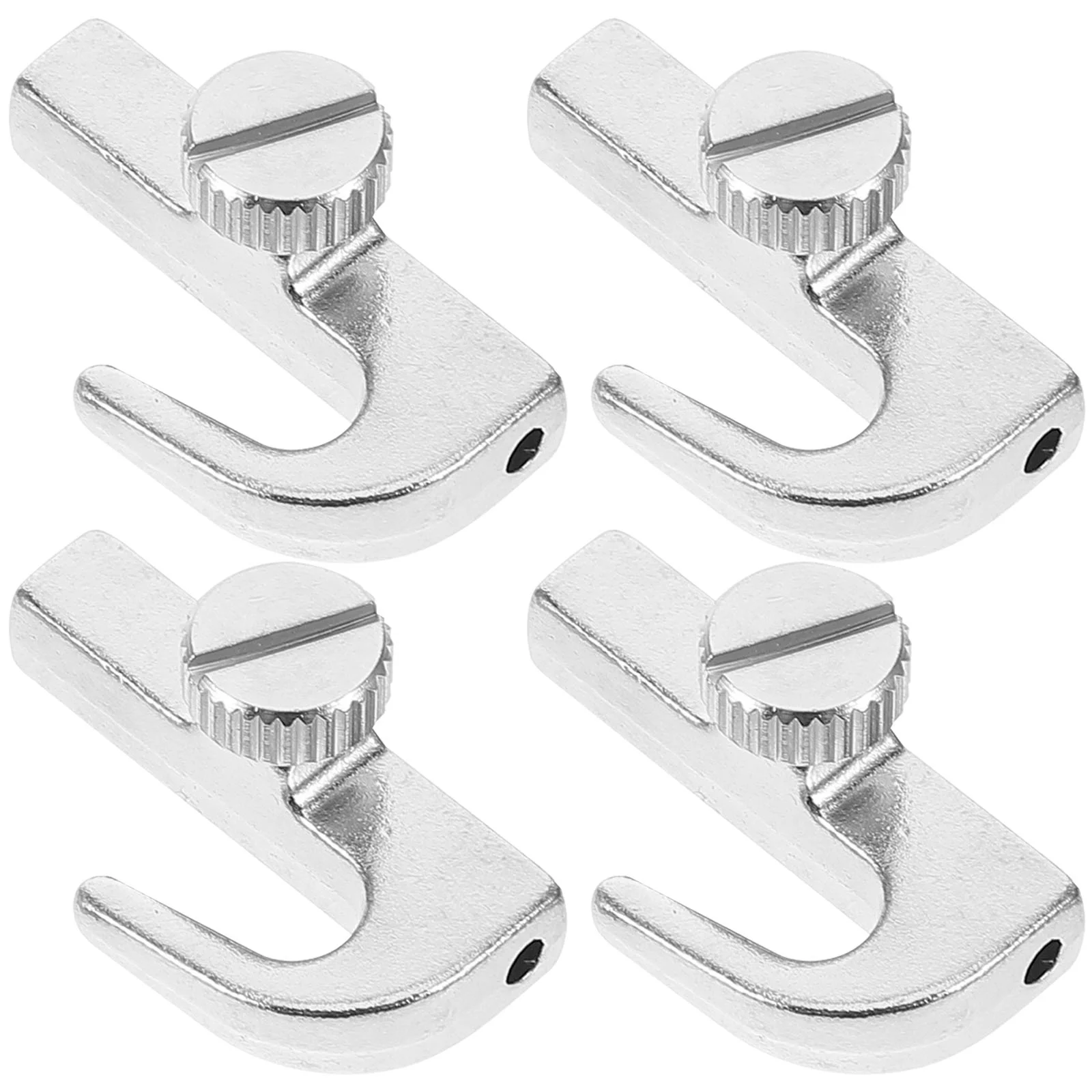 4 Pcs Hanging Picture Device Trouser Hook Heavy Duty Clothes Rack Molding Hooks Silver