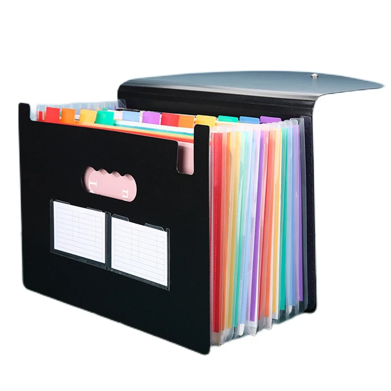 

1 Piece 13 Pockets Expanding File Folder A4 Expandable File Organizer PP Life Organizer Binder