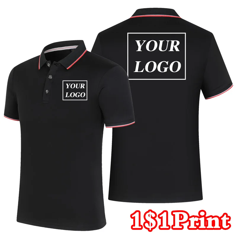 Polo personalizado para hombre y mujer, camiseta transpirable con bordado de verano, diseño impreso de logotipo y foto