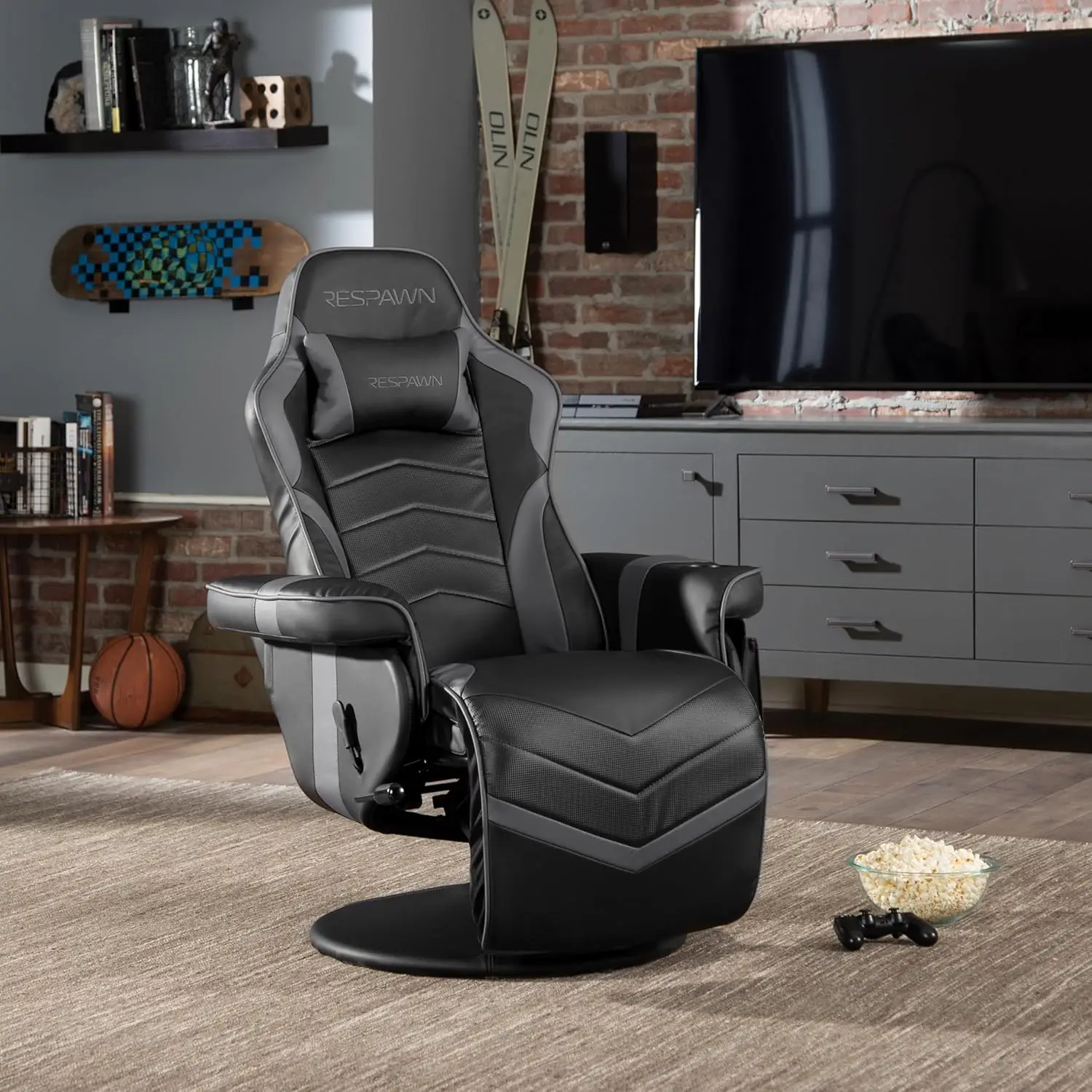 900 Gaming Recliner - Video Games Console Recliner Chair, Computer Recliner, Adjustable Leg Rest and Recline, Recliner