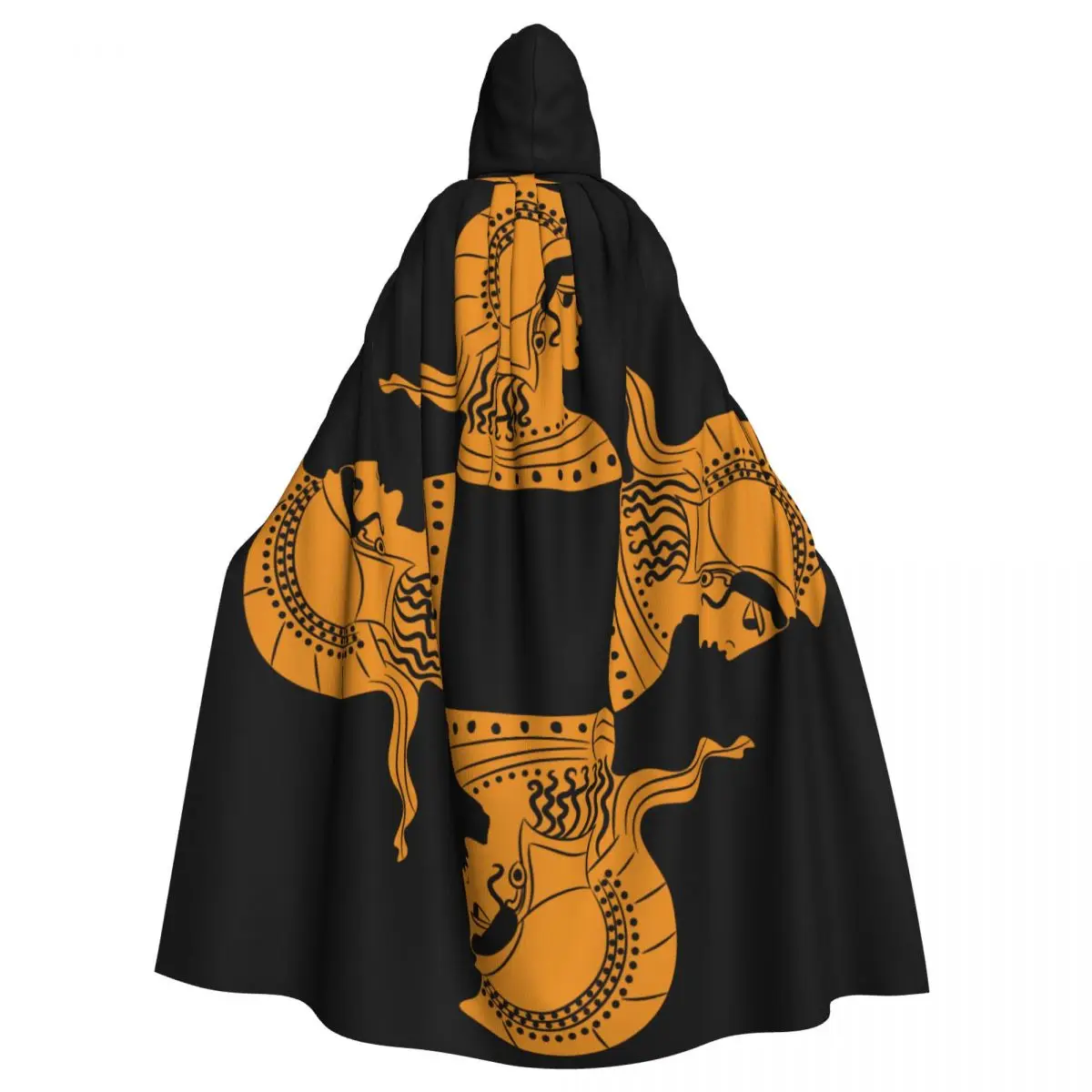 

Ethnic Ancient Greek Goddess Athena Adult Cloak Cape Hooded Medieval Costume Witch Wicca Elf Purim Carnival Party