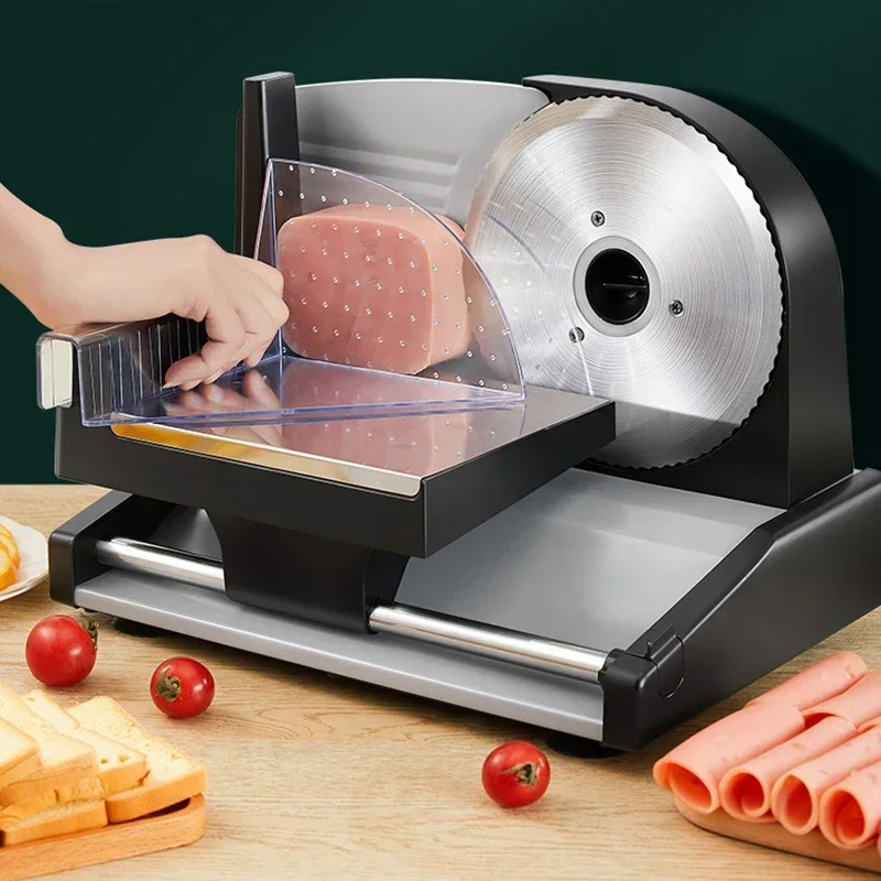 

Electric Slicer Household for Bread Meat Sausage Vegetables Lamb Slice Hot Pot Ham Meat Adjustable Thickness 0-15mm 200W
