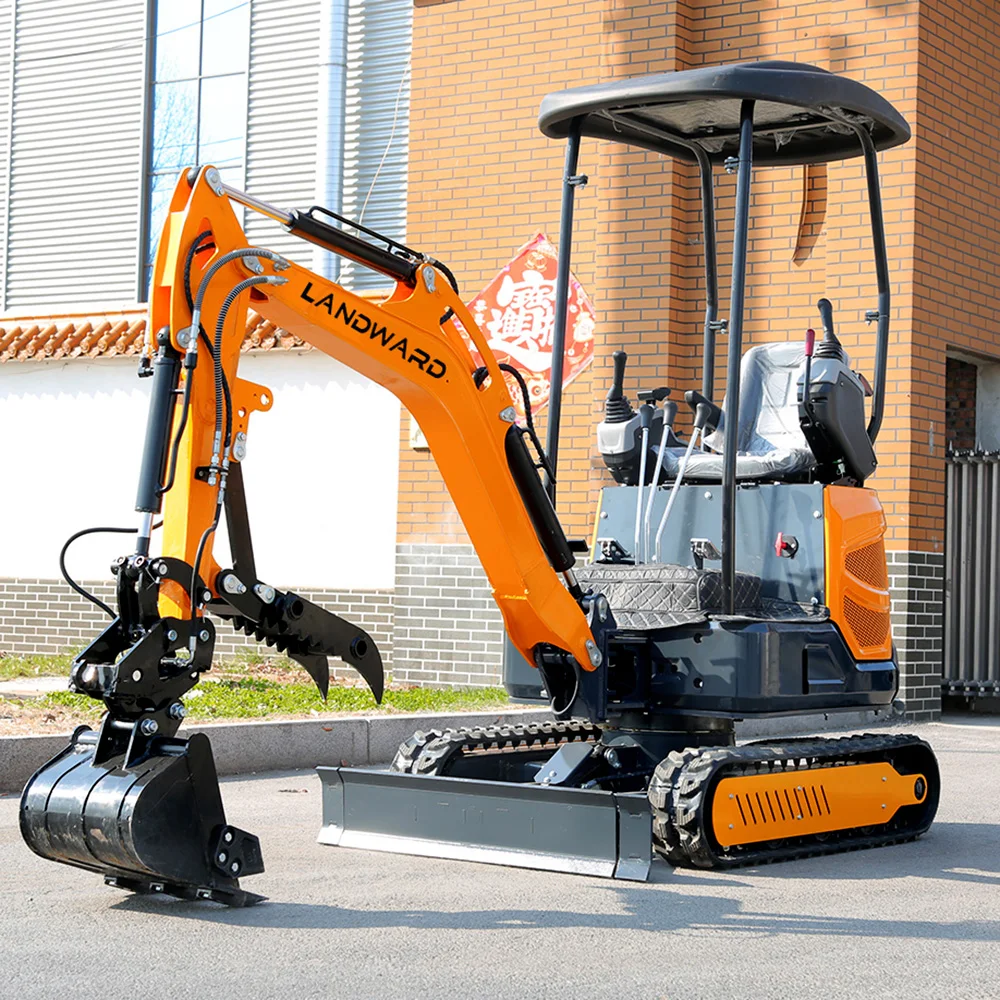 Miniexcavadora de 2,5 toneladas, motor Yanmar Euro 5, excavadora pequeña para el hogar, miniexcavadora sobre orugas multifunción de 1,8 toneladas personalizada